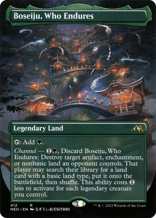 Boseiju, Who Endures (Borderless Alternate Art) [Kamigawa: Neon Dynasty]
