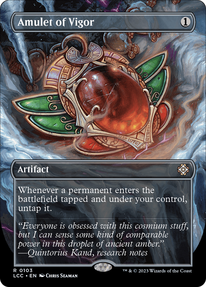 Amulet of Vigor (Borderless) (LCC-103) - The Lost Caverns of Ixalan Commander