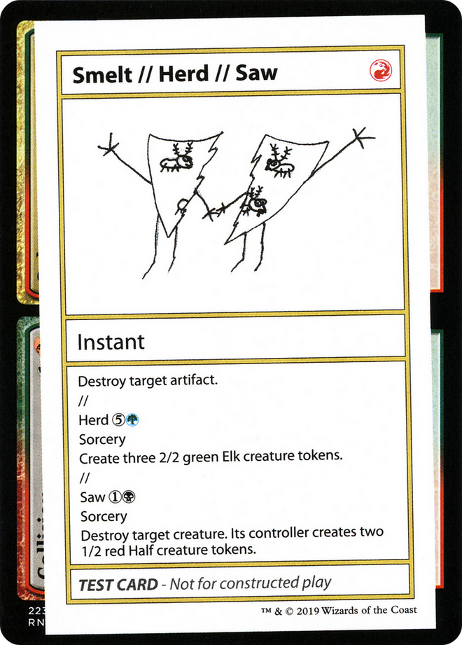 Smelt // Herd // Saw (2021 Edition) [Mystery Booster Playtest Cards]