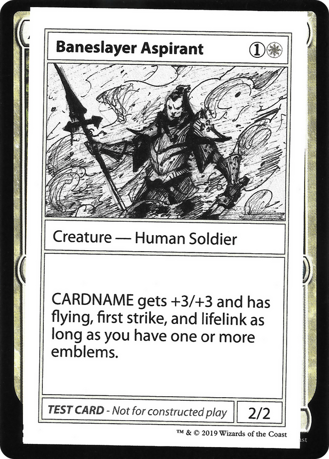 Baneslayer Aspirant (2021 Edition) [Mystery Booster Playtest Cards]