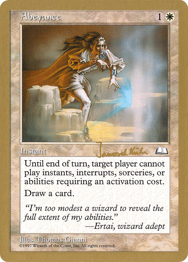 Abeyance - 1997 Janosch Kuhn (WTH) (WCD-JK1) - World Championship Decks 1997