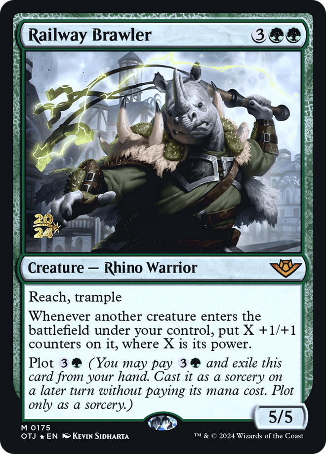 Railway Brawler [Outlaws of Thunder Junction Prerelease Promos]
