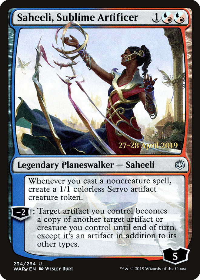 Saheeli, Sublime Artificer [War of the Spark Prerelease Promos]