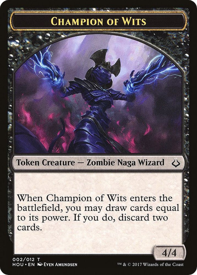 Champion of Wits // Warrior Double-Sided Token (HOU-2 // 17) - Hour of Devastation