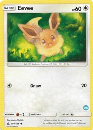 Eevee (104/156) (Deck Exclusive #26) [Sun & Moon: Trainer Kit - Alolan Ninetales]