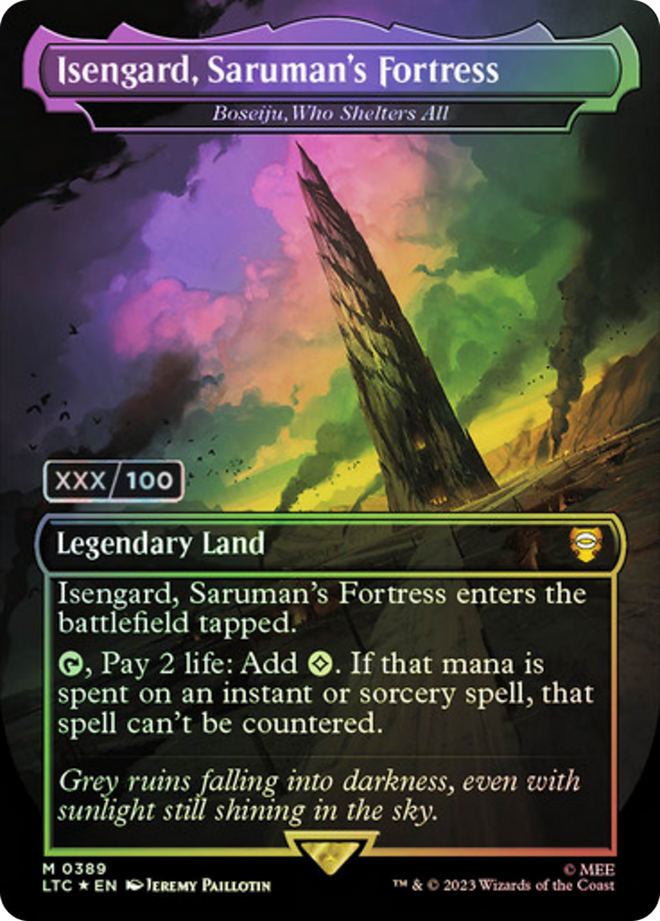 Isengard, Saruman's Fortress - Boseiju, Who Shelters All (Serialized) [The Lord of the Rings: Tales of Middle-Earth Commander]