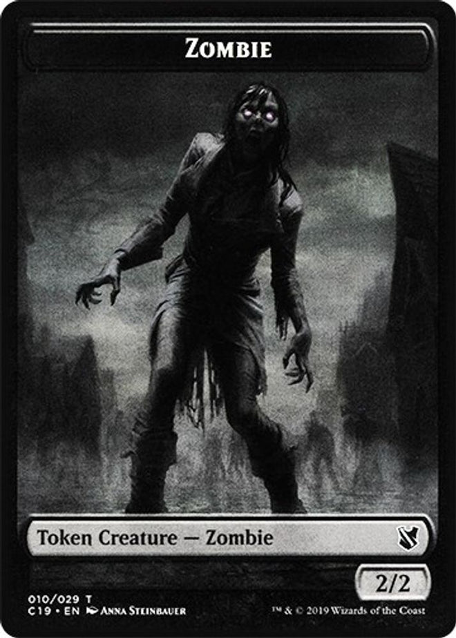Zombie (010) // Zombie (011) Double-Sided Token (C19-10 // 11) - Commander 2019