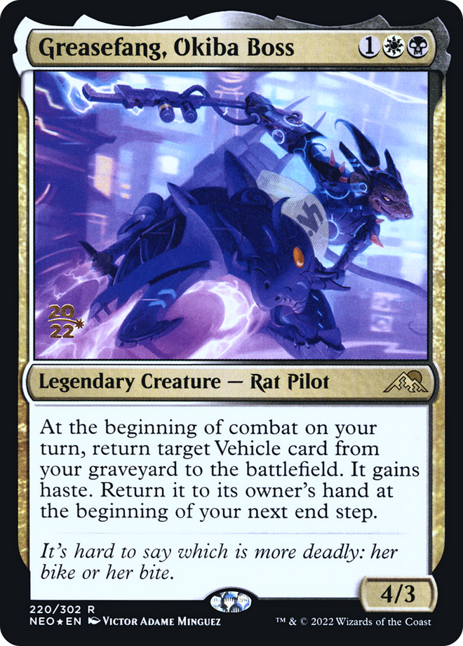 Greasefang, Okiba Boss [Kamigawa: Neon Dynasty Prerelease Promos]