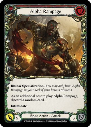 Alpha Rampage (WTR006) - Welcome to Rathe Unlimited Edition Rainbow Foil
