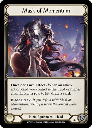 Mask of Momentum (WTR079) - Welcome to Rathe 1st Edition Cold Foil