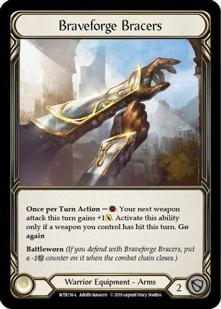 Braveforge Bracers (WTR116) - Welcome to Rathe Unlimited Edition Rainbow Foil