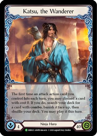 Katsu, the Wanderer (Rainbow) (HER023) - Flesh and Blood: Promo Cards 1st Edition Rainbow Foil