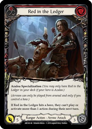 Red in the Ledger (ARC043) - Arcane Rising 1st Edition Rainbow Foil