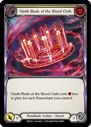 Ninth Blade of the Blood Oath (ARC082) - Arcane Rising Unlimited Edition Rainbow Foil