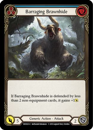 Barraging Brawnhide (Blue) (BVO023) - Hero Deck: Bravo 1st Edition