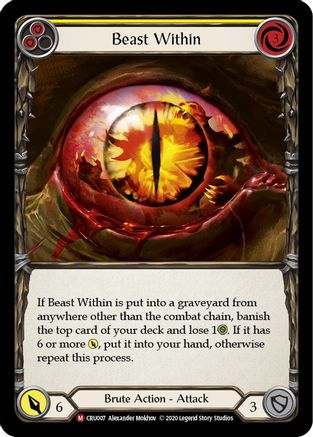 Beast Within (CRU007) - Crucible of War 1st Edition Rainbow Foil