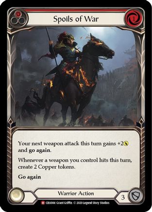 Spoils of War (CRU084) - Crucible of War 1st Edition Rainbow Foil