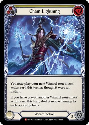 Chain Lightning (CRU162) - Crucible of War 1st Edition Rainbow Foil
