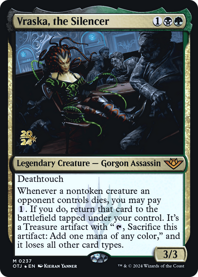 Vraska, the Silencer [Outlaws of Thunder Junction Prerelease Promos]