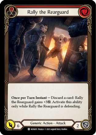 Rally the Rearguard (Red) (MON281) - Monarch 1st Edition Rainbow Foil