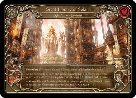 Great Library of Solana (MON000) - Monarch Unlimited Edition Rainbow Foil