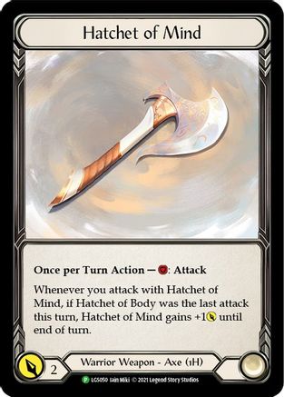 Hatchet of Mind - LGS050 (LGS050) - Flesh and Blood: Promo Cards Cold Foil