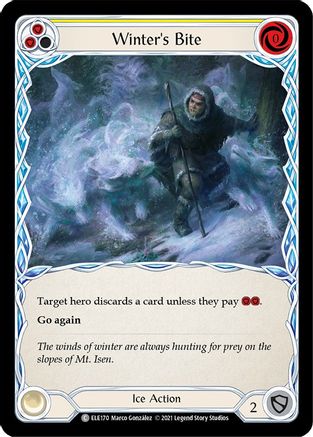 Winter's Bite (Yellow) (ELE170) - Tales of Aria 1st Edition Rainbow Foil