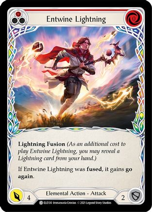Entwine Lightning (Red) (ELE100) - Tales of Aria 1st Edition Rainbow Foil