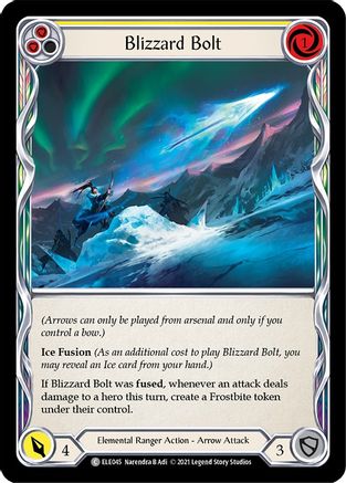 Blizzard Bolt (Yellow) (ELE045) - Tales of Aria 1st Edition Rainbow Foil