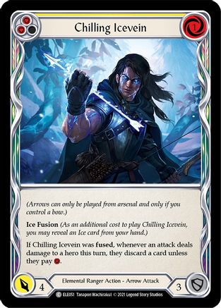 Chilling Icevein (Yellow) (ELE051) - Tales of Aria 1st Edition Rainbow Foil