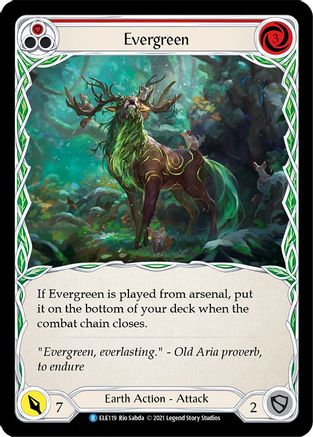 Evergreen (Red) (ELE119) - Tales of Aria 1st Edition Rainbow Foil