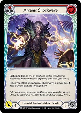 Arcanic Shockwave (Red) (ELE073) - Tales of Aria Unlimited Edition Rainbow Foil