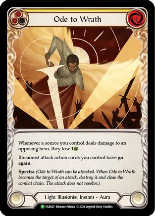 Ode to Wrath - FAB027 (FAB027) - Flesh and Blood: Promo Cards Cold Foil