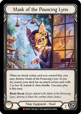 Mask of the Pouncing Lynx (EVR037) - Everfest 1st Edition Cold Foil