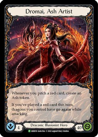 Dromai, Ash Artist - HER059 (HER059) - Flesh and Blood: Promo Cards Cold Foil