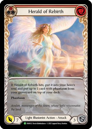 Herald of Rebirth (Red) - FAB032 (FAB032) - Flesh and Blood: Promo Cards Rainbow Foil