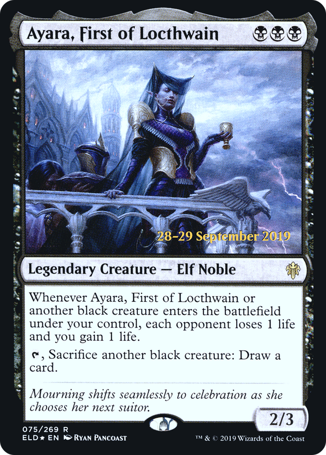 Ayara, First of Locthwain [Throne of Eldraine Prerelease Promos]