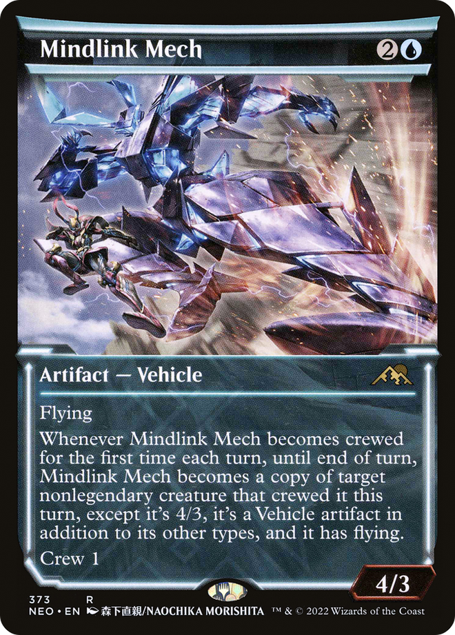 Mindlink Mech (Showcase Soft Glow) [Kamigawa: Neon Dynasty]