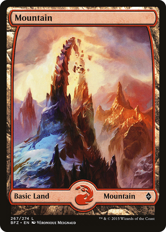Mountain (267) (Full Art) [Battle for Zendikar]