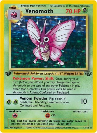 Venomoth (13) 013/64  Jungle - Holo Rare