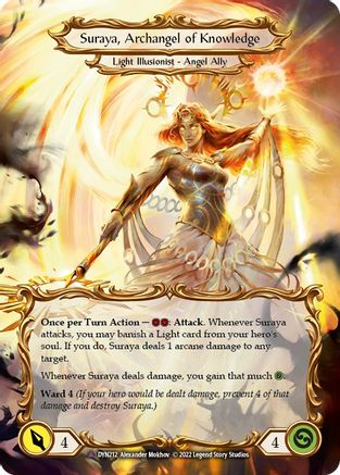 Invoke Suraya // Suraya, Archangel of Knowledge (Marvel) (DYN212) - Dynasty Cold Foil