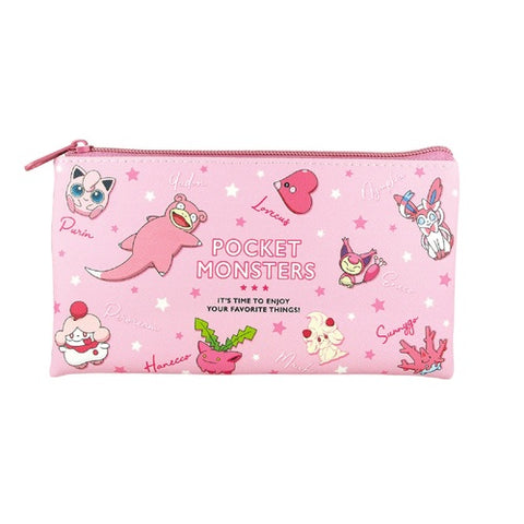Exclusive Pink Pokémon Flat Multi Pouch: Japan-Only Adorable Accessory for On-the-Go Convenience
