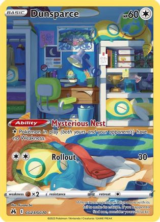 Dunsparce GG23/GG70  - Holofoil Crown Zenith Galarian Gallery - Ultra Rare