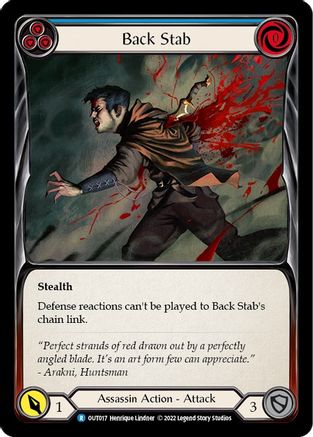 Back Stab (Blue) (OUT017) - Outsiders Rainbow Foil