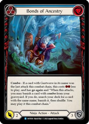 Bonds of Ancestry (Blue) (OUT058) - Outsiders Rainbow Foil