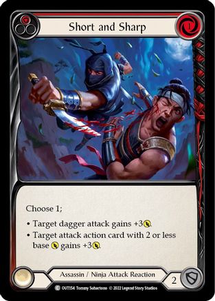 Short and Sharp (Red) (OUT154) - Outsiders Rainbow Foil