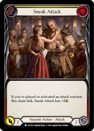 Sneak Attack (Yellow) (OUT019) - Outsiders Rainbow Foil