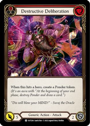 Destructive Deliberation (Red) (OUT204) - Outsiders Rainbow Foil