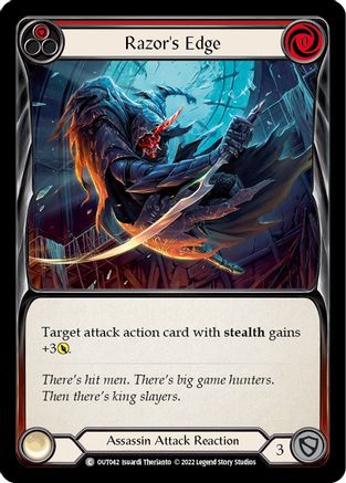 Razor's Edge (Red) (OUT042) - Outsiders Rainbow Foil