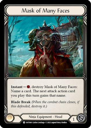 Mask of Many Faces (OUT049) - Outsiders Rainbow Foil